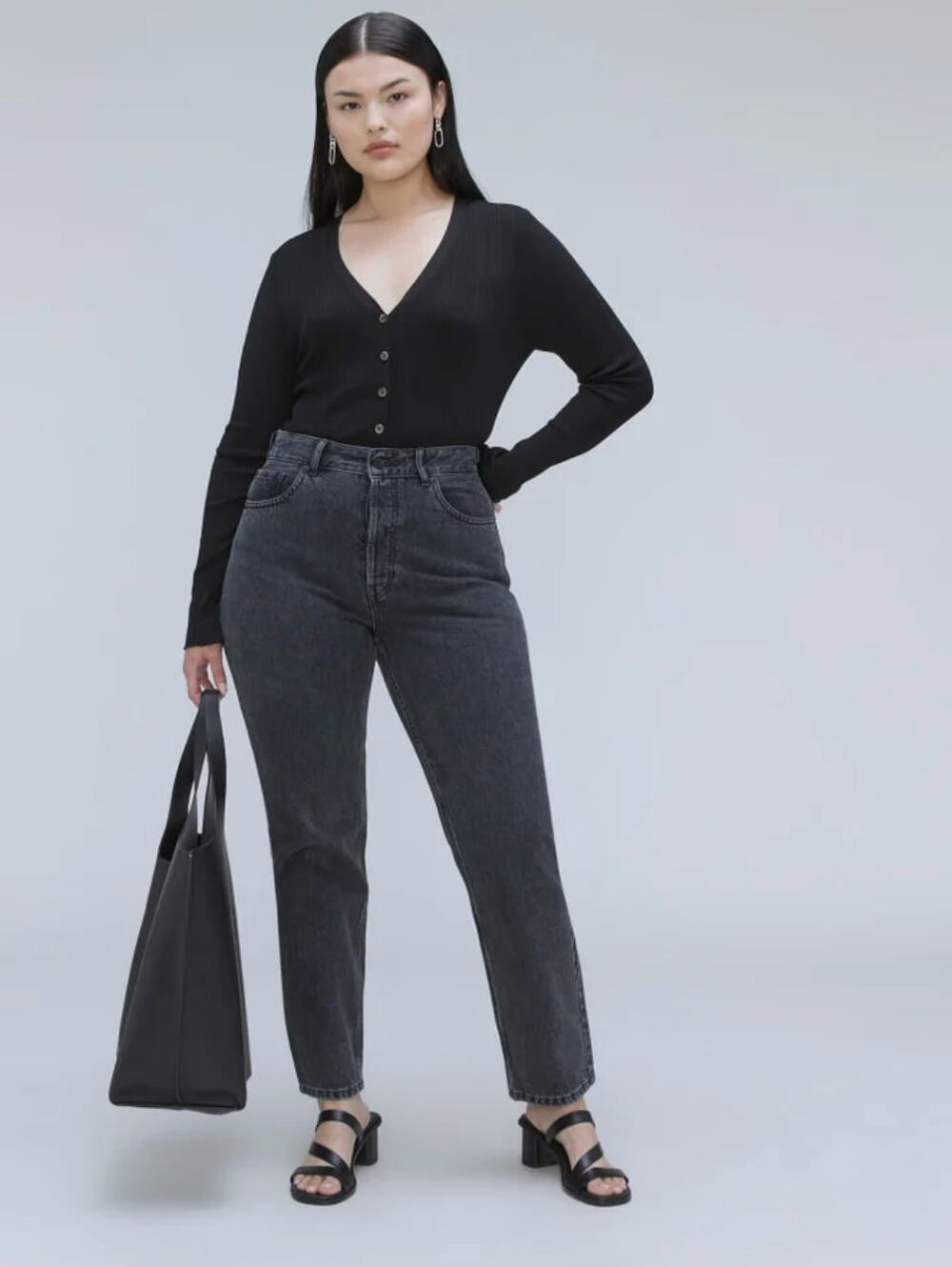Everlane The '90s Cheeky Hourglass Jeans Black Size 28